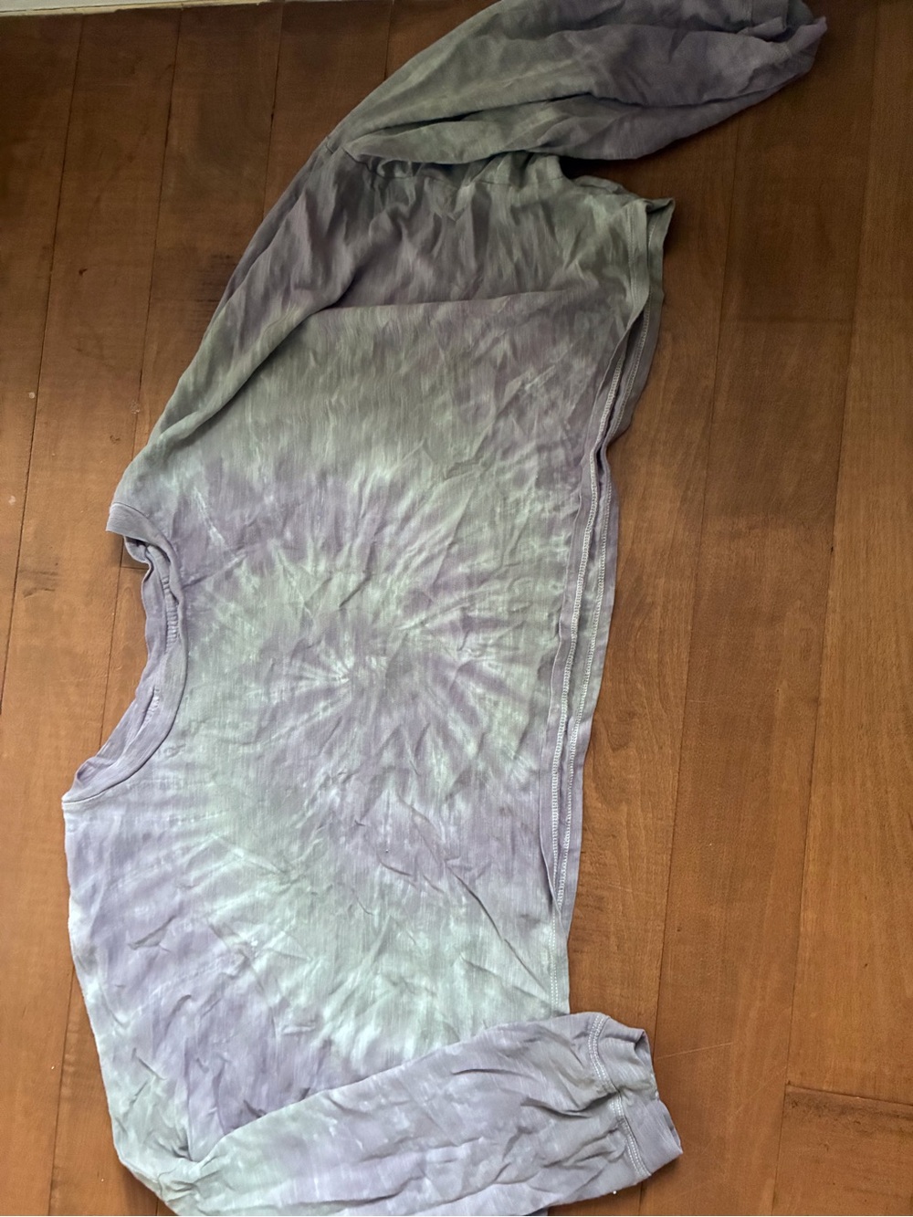 American Eagle Outfitters Tie-Dye Crop Top in Lavender and Mint